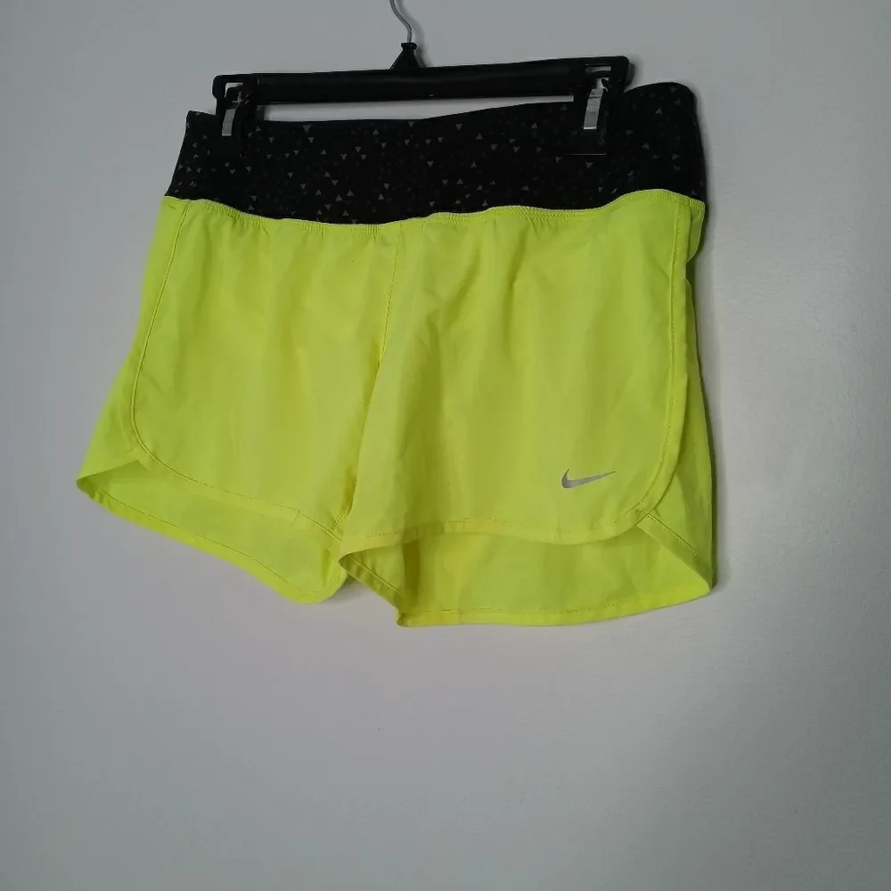 Nike neon yellow shorts size spots